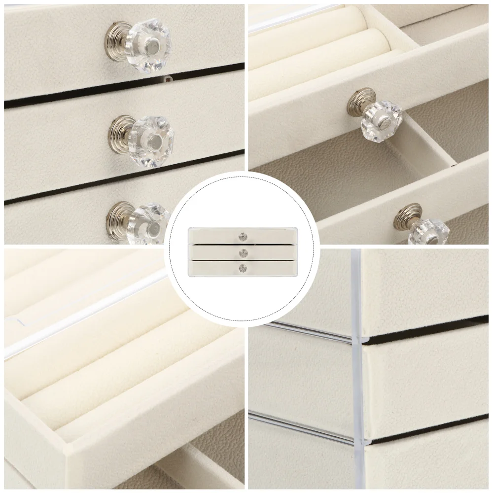 

1Pc Jewelry Box Earring Rings Jewelry Holder Drawer Type Jewelry Case Container