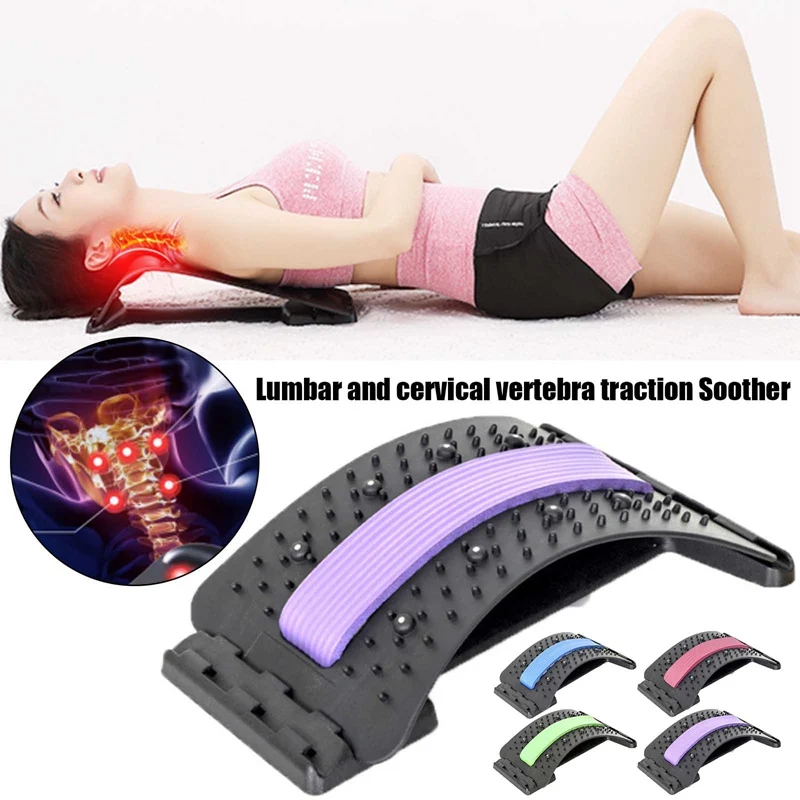 

Stretch Equipment Back Massager Stretcher Fitness Lumbar Support Relaxation Mate Spinal Pain Relieve Chiropractor Messager