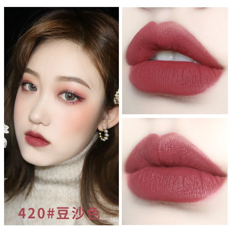 

Sexy Moisturizer Matte Lipsticks European Easy to Wear Waterproof Long-lasting Lip Gloss Cosmetic Batom Makeup Tools