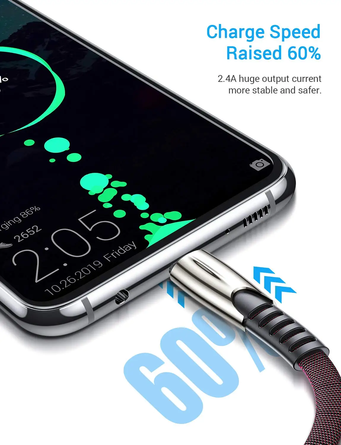 Тканевый плетеный кабель Micro USB зарядное устройство Android зарядный шнур Быстрая