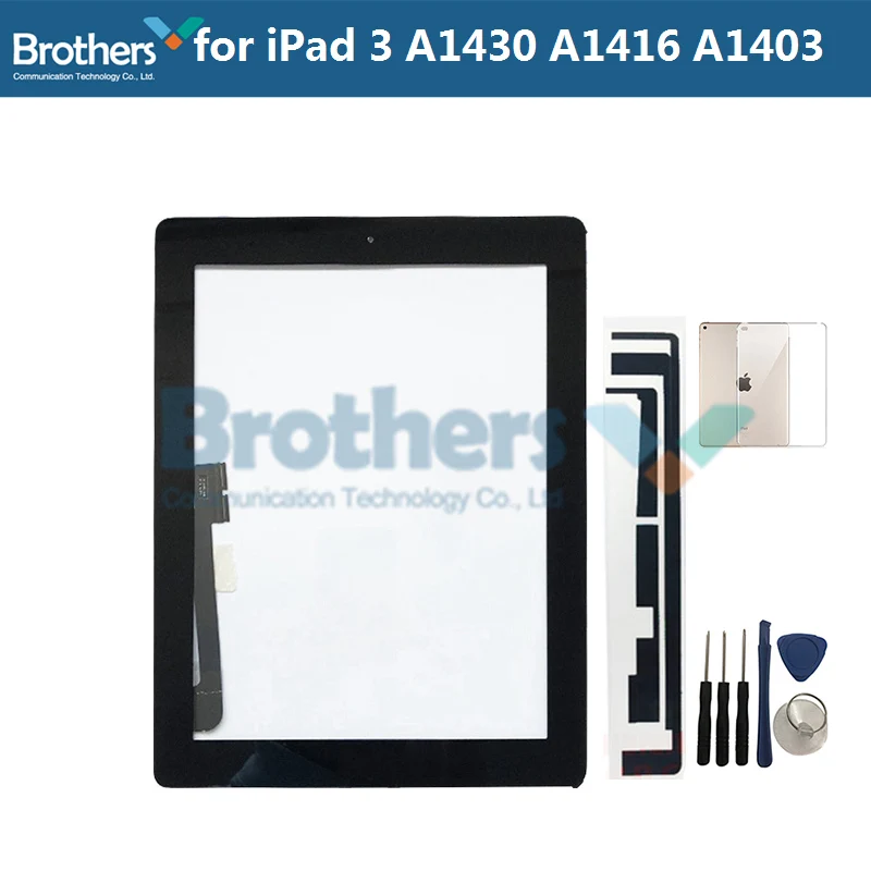 BlackButtonToolCase 9,7 для iPad 3 A1416 A1430 A1403 сенсорный экран дигитайзер Сенсорная панель Замена планшета для iPad 3 экран с домашней кнопкой - Цвет: BlackButtonToolCase