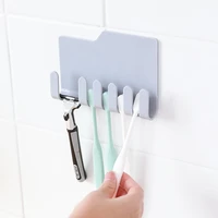 bathroom suction 5 position toothbrush holder rack wall mount oothbrush stand organizer shaver holder bathroom accessories