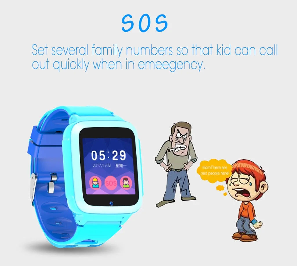 Дети gps Smartwatch1.44 дюймов Анти-потеря Смарт-часы для детей девочек мальчиков камера SOS регистратор сигнала тревоги для Ios Android