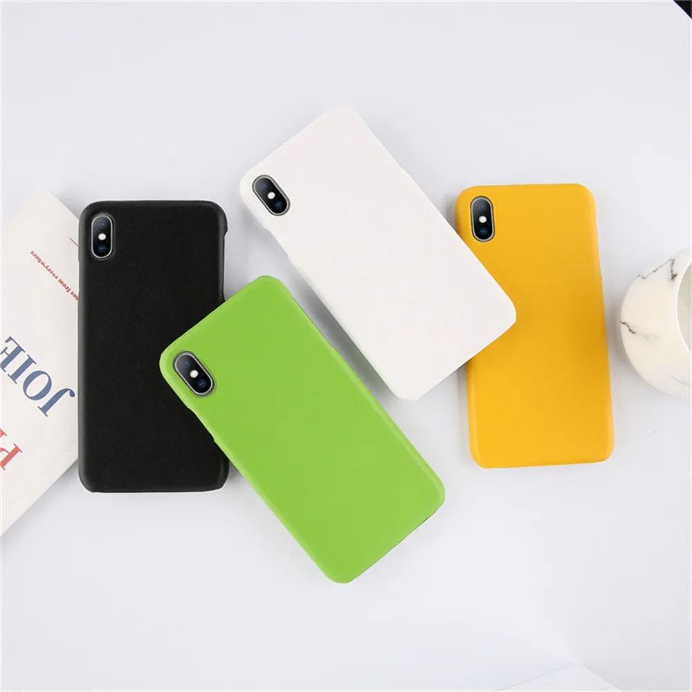 Lovebay матовый однотонный чехол для телефона для iPhone X XR Xs Max ультра тонкие простые Жесткие ПК-Чехлы для iPhone 6 6s 7 8 Plus задняя крышка