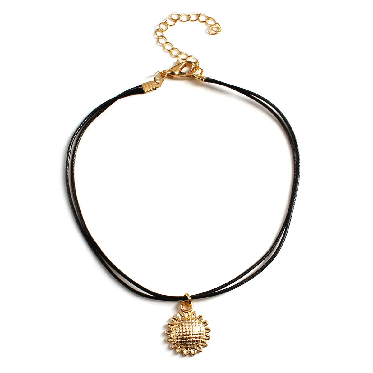 Модные браслеты на ногу в виде подсолнуха Женские Простые индивидуальные черные