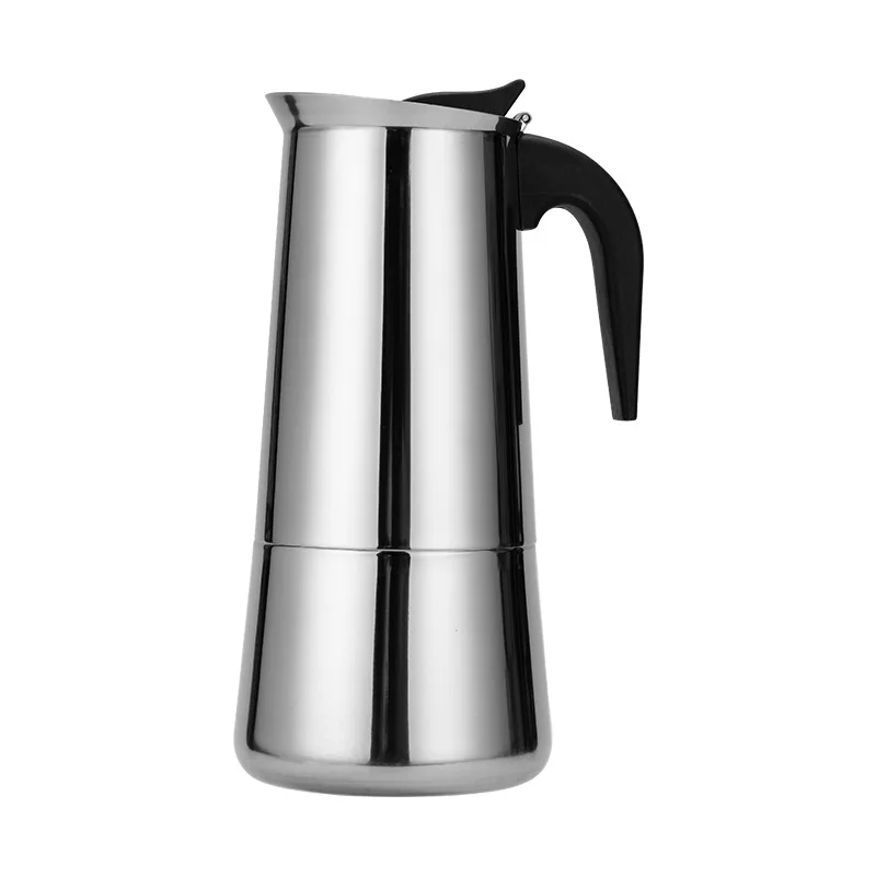 

200ml 300ml 450ml Moka Mocha Pot Stainless Steel Coffee Espresso Latte Percolator Stove Coffee Maker Household Office Cafetiere