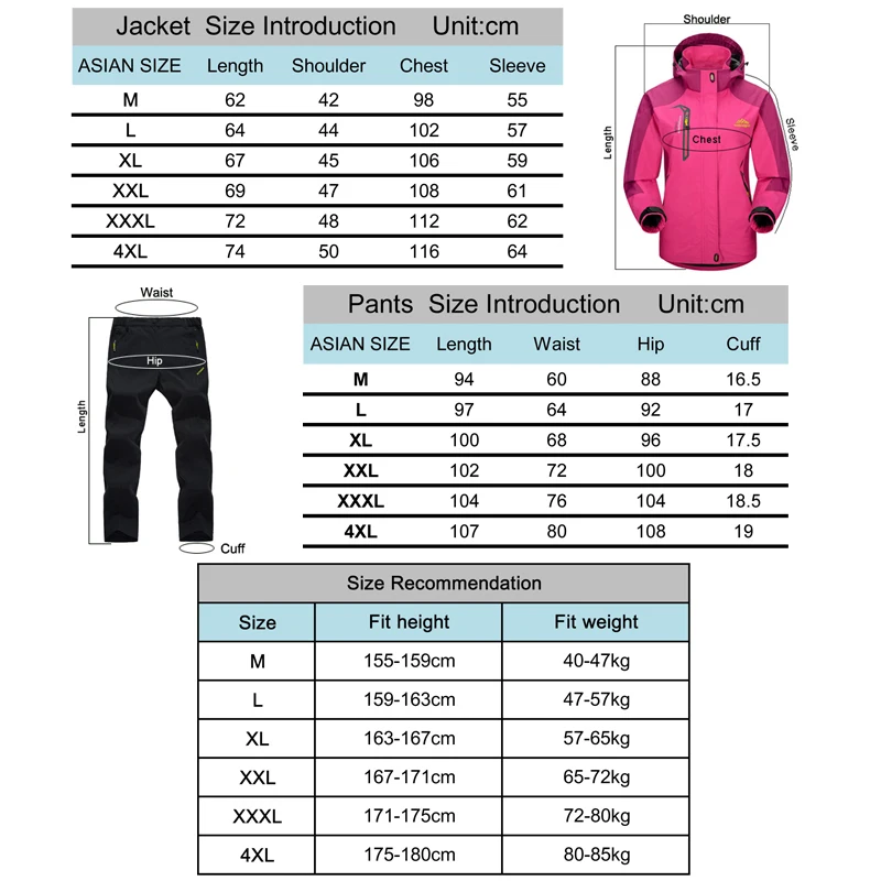 Женский зимний костюм TRVLWEGO для кемпинга пешего туризма горнолыжного спорта