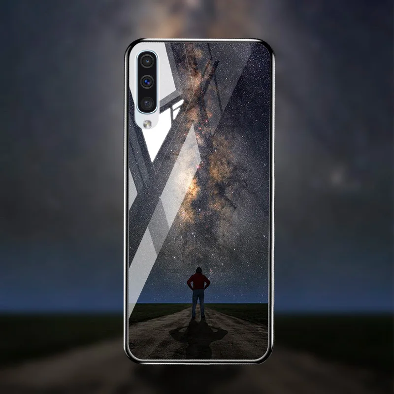 M005 Закаленное Стекло чехол СПС samsung Galaxy A50 A70 A40 A30 A20 A60 A10 A80 A90 5G A50s A20s A10s чехол samsung A7 A8 плюс Чехол - Цвет: M005