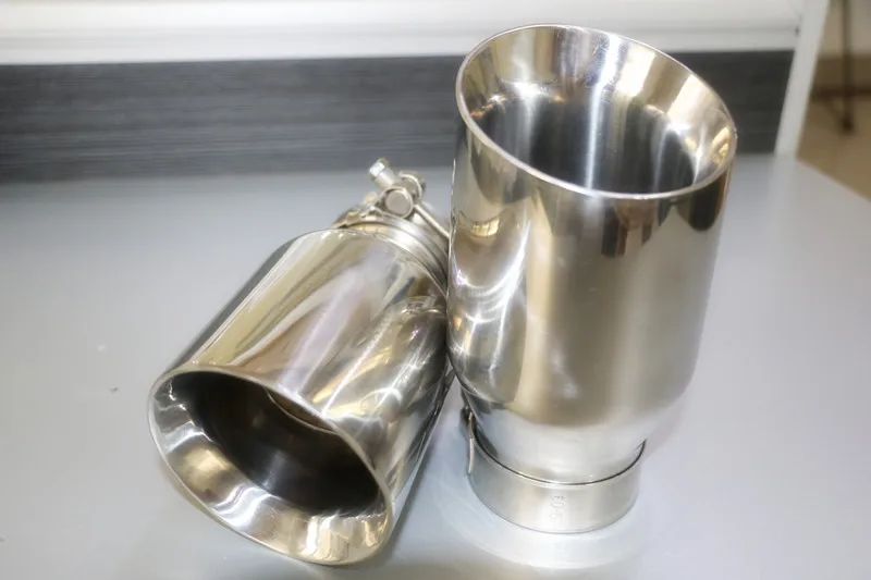 Universal Car Exhaust Muffler Tip Stainless Steel Pipe Chrome Trim Modified Car Tail Throat Liner Pipe