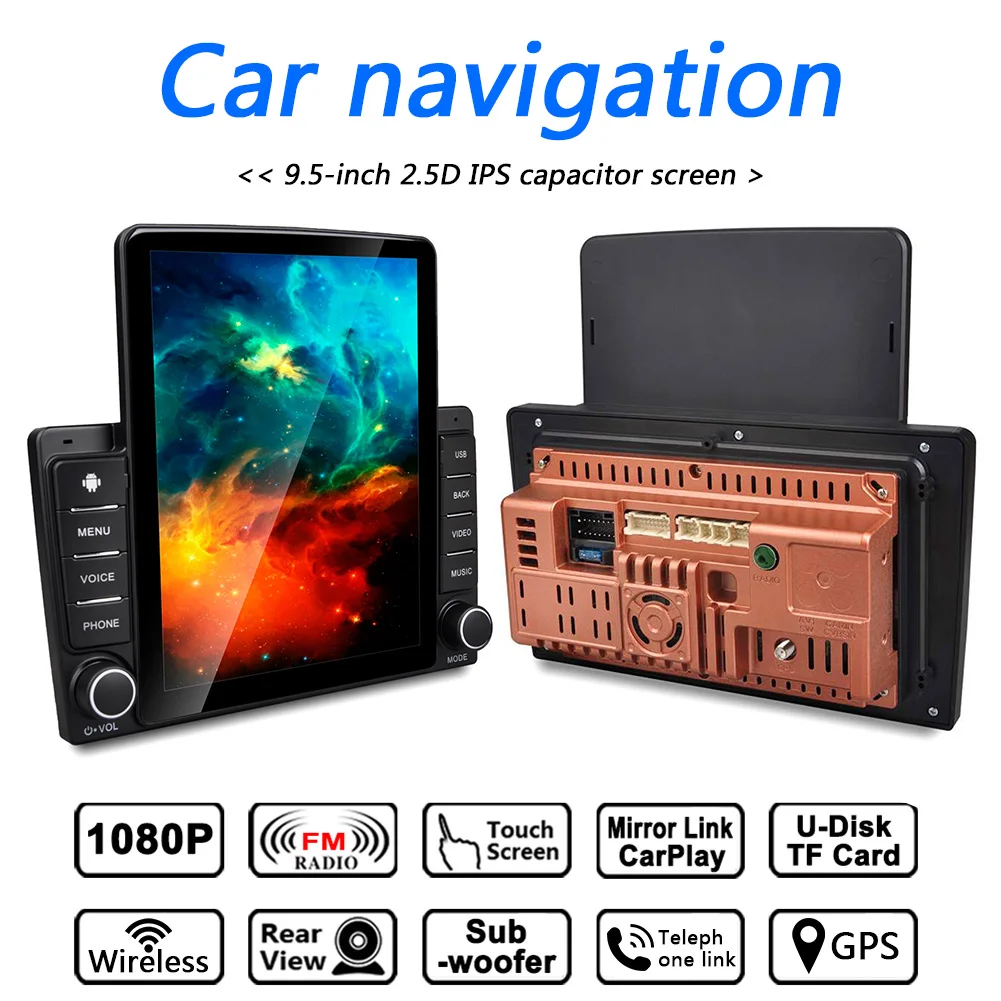 

For Android 9.1 9.5 inch IPS 2.5D Display Car FM Radio 2USB Bluetooth-compatible WiFi Auto Multimedia Audio Video MP5 GPS Player