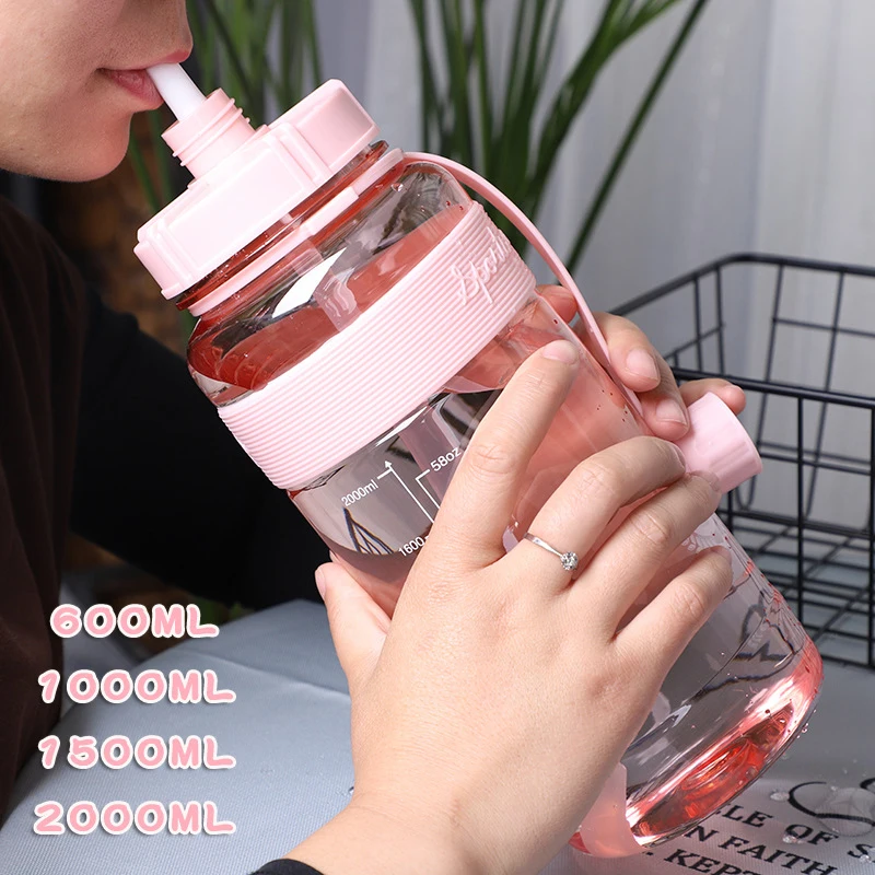 

1.5L Large Capacity Sports Water Bottles Portable Plastic Outdoor Camping Picnic Bicycle Cycling Climbing Drinking Bottles