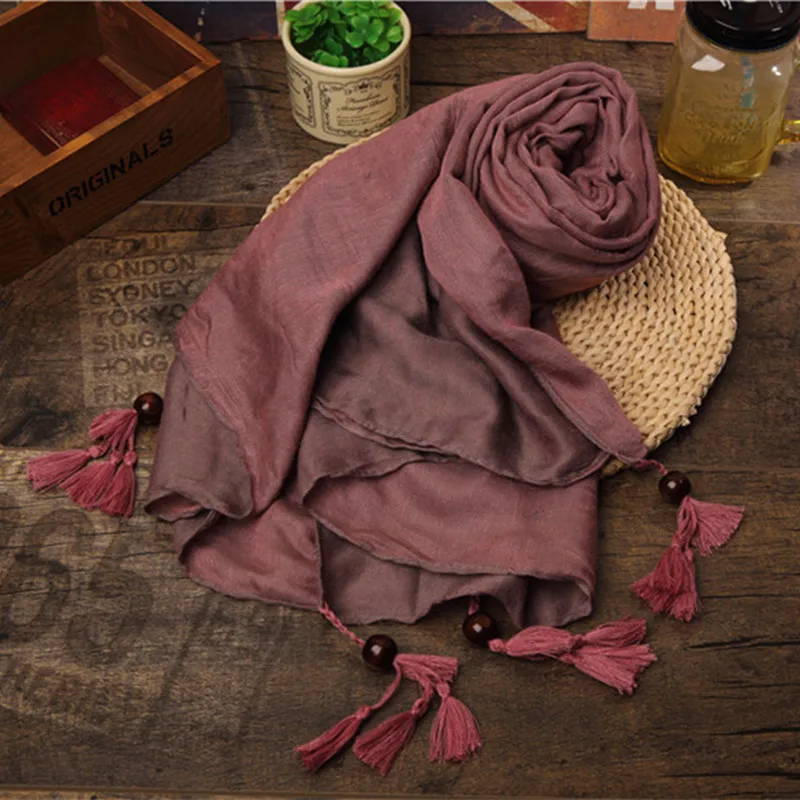 Женский Винтажный Длинный шарф KYQIAO Осенний оригинальный красный хиджаб в стиле