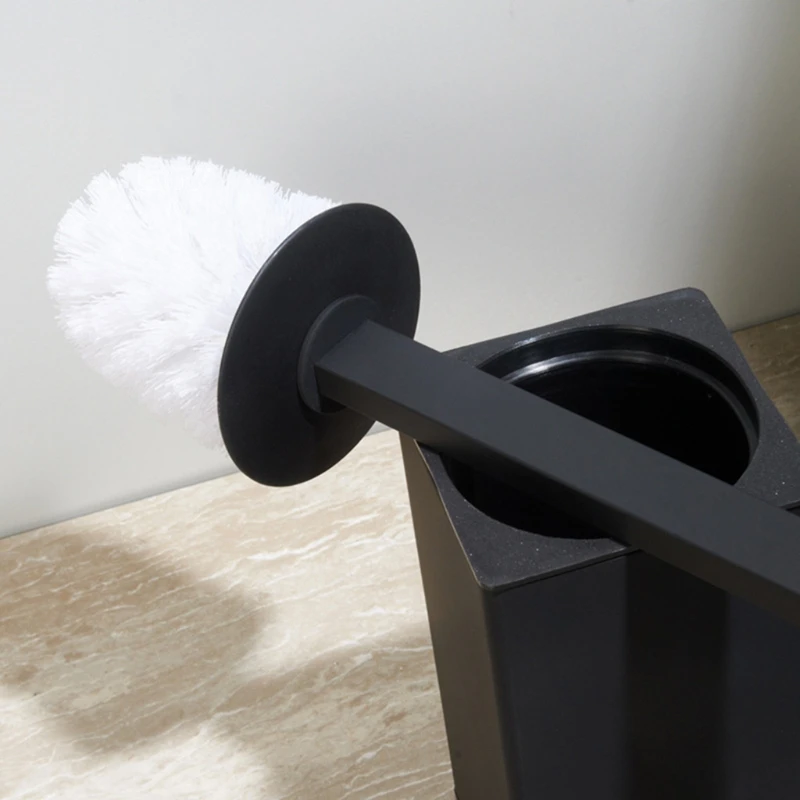 

Bathroom Bristle Toilet Brush with Stainless Steel Base Punch-free Vertical Toilet Brush Shower Room Cleaning Brushes