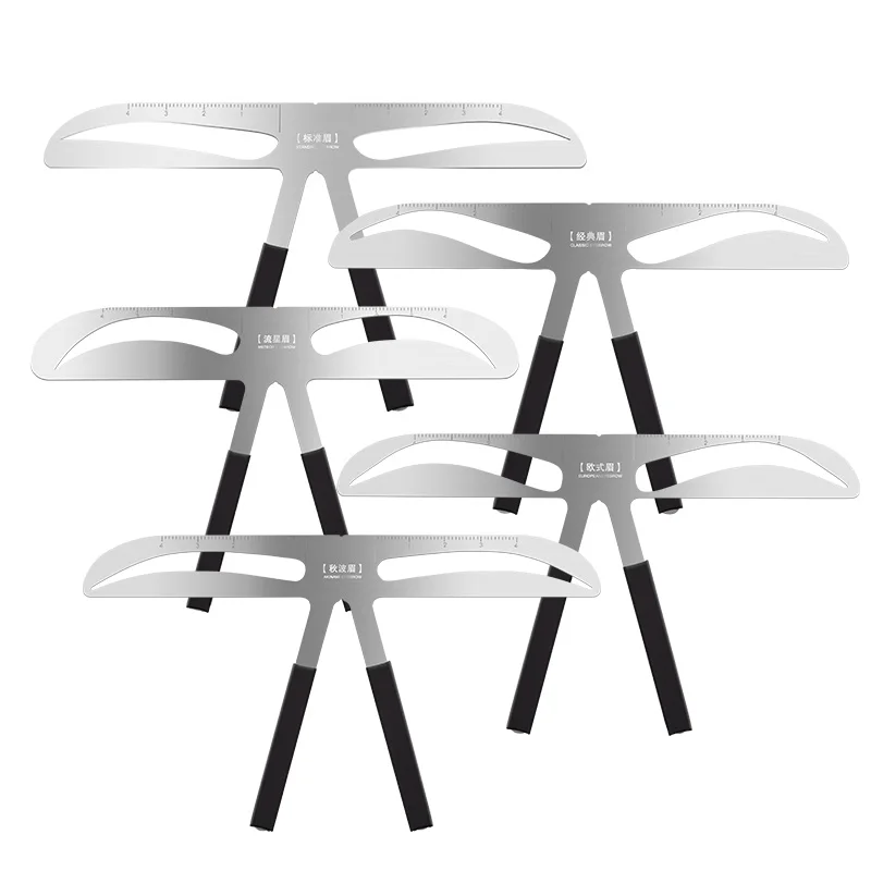 Линейка для перманентного макияжа бровей инструмент измерения металлический