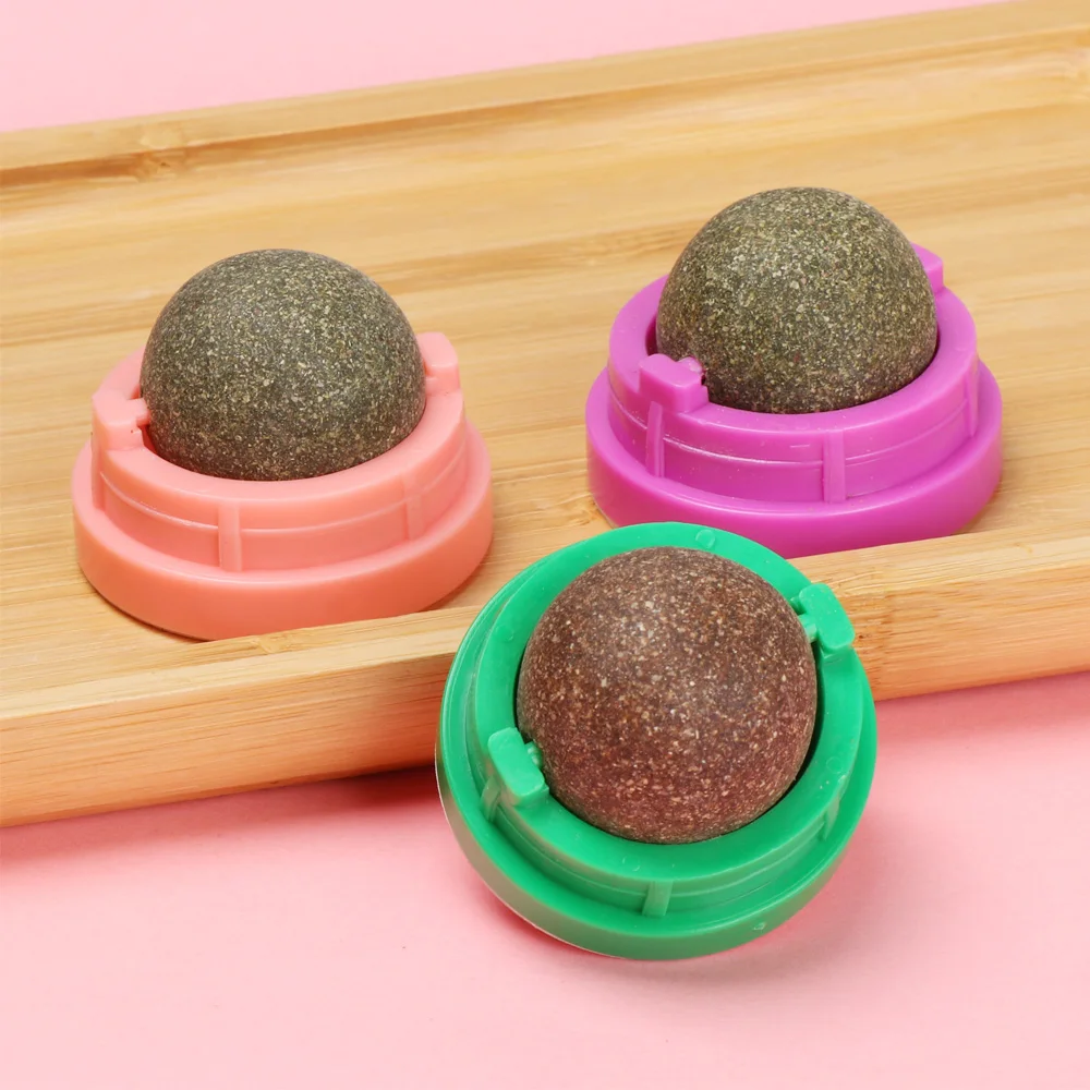 Вращающийся натуральная кошачья мята шаровая съедобные кошка игрушка помочь