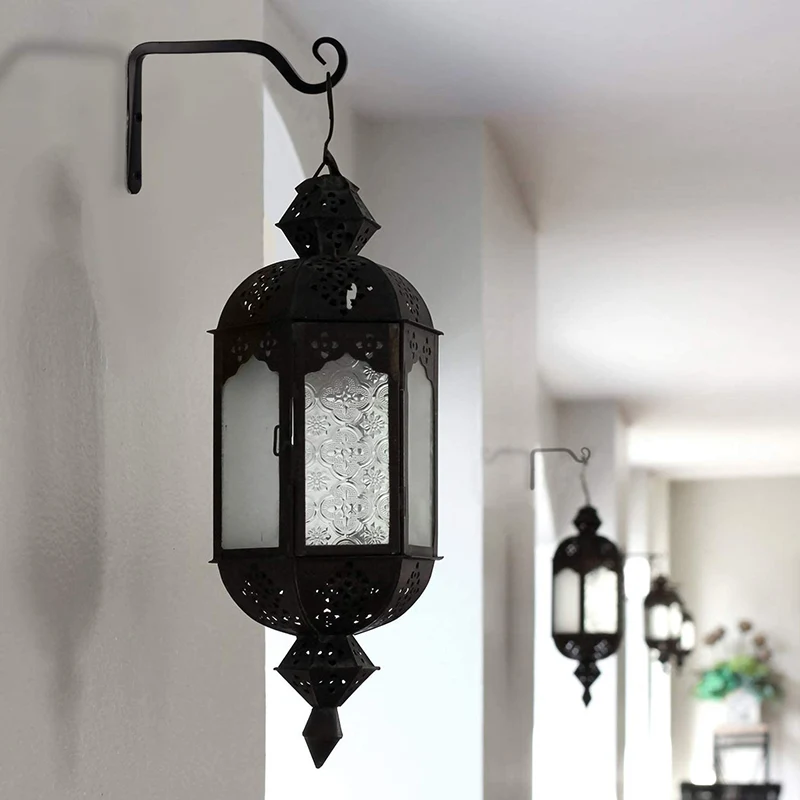 

2pcs Wall Mount Hook with Metal Screws for Hanging Bird Feeders Wind Chimes Flower Baskets Lanterns Indoor Outdoor Use Hook up