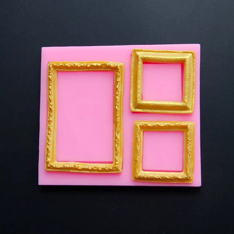 Luyou DIY Зеркало/фоторамка моделирование 3D силиконовая форма для украшения торта