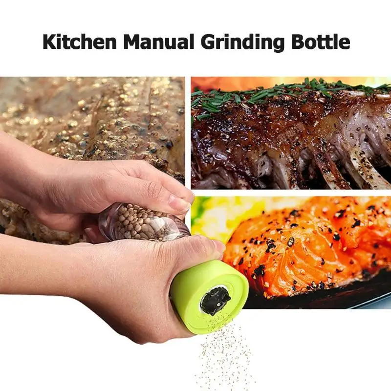 Salt Pepper Mill Grinder Grinding Bottles Grinders Shaker Spice Container Seasoning Condiment Jar Holder Kitchen Gadget | Дом и сад