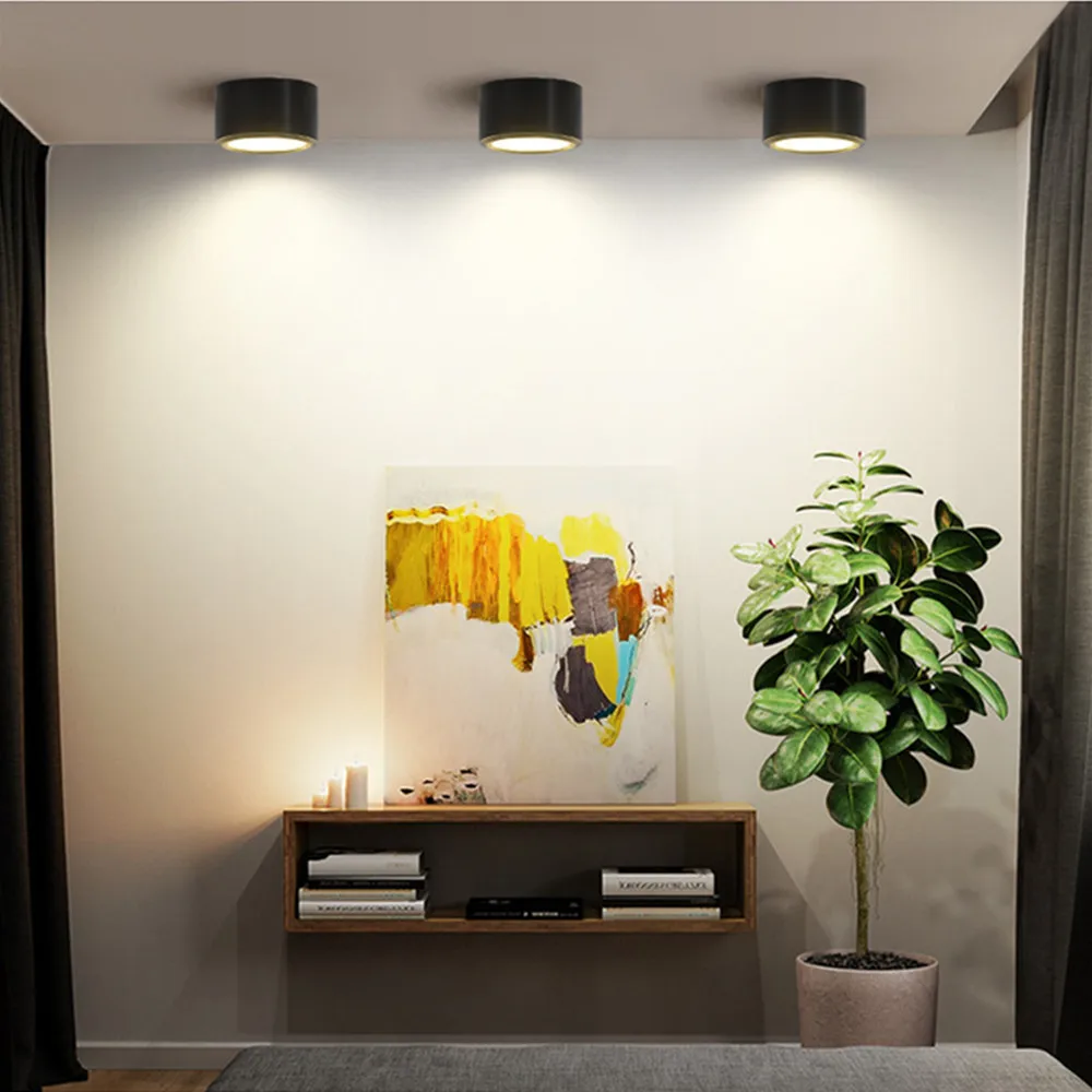 Светодиодный потолочный светильник поверхностного монтажа COB с регулируемой