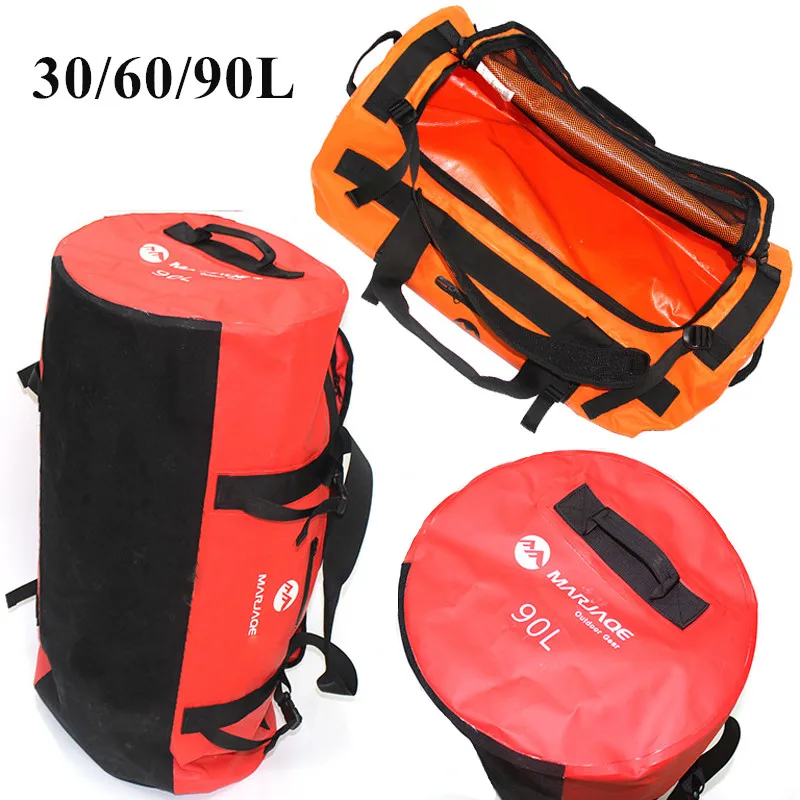 30/60/90L Waterproof Swimming Bag PVC River Tracing Dry Sack Storage Rafting Boating Kayaking Trekking Swimming Travel Bag