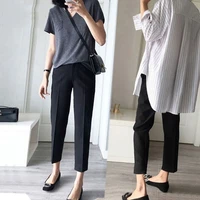 black summer haren pants women maternity trousers for pregnant women clothes casual trousers pregnancy pant maternity clothing