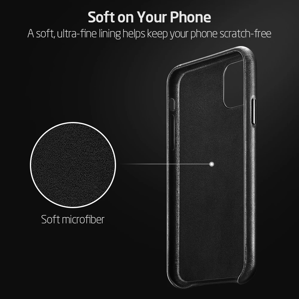 ESR Премиум чехол из натуральной кожи для iPhone 11 Pro Max тонкий полностью кожаный телефон с противоударной защитой чехол для iPhone 11 11 Pro