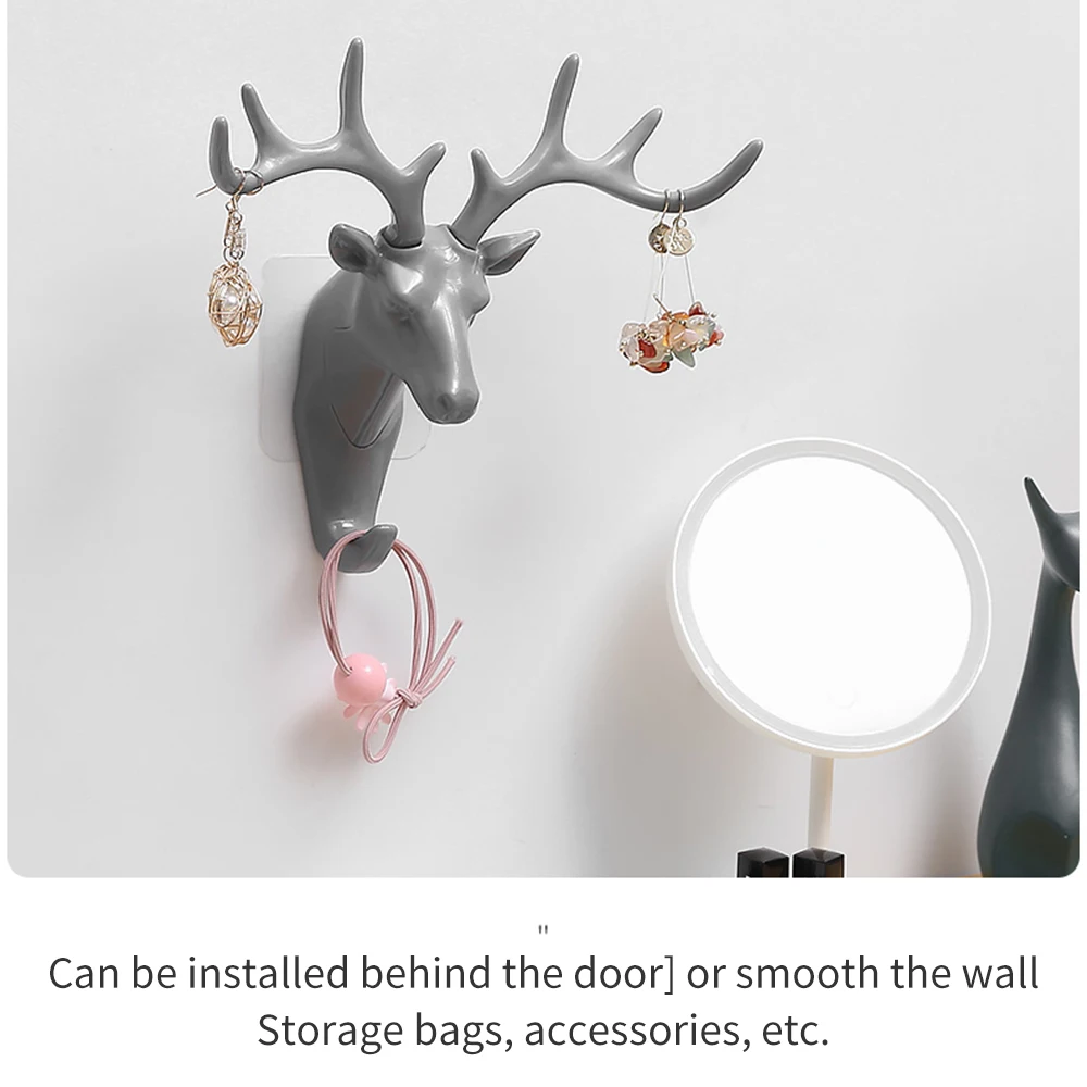 Настенный крючок в винтажном стиле рога оленя для подвешивания одежды шляпы