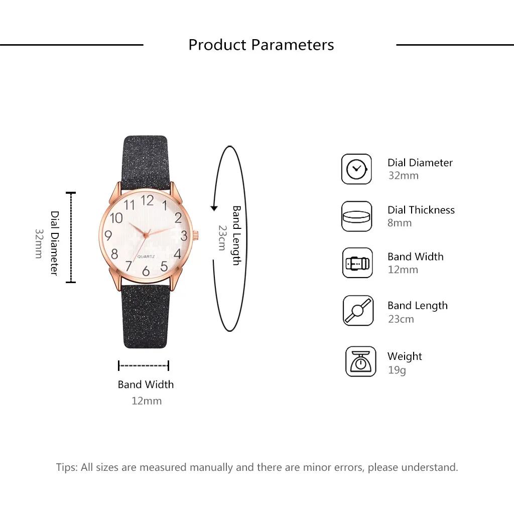 

4pcs Set WomenS Watch Bracelet Fashion Stainless Steel Dial Leather Strap Quartz Watch High-end Girl Ladies Clock Watch Gift