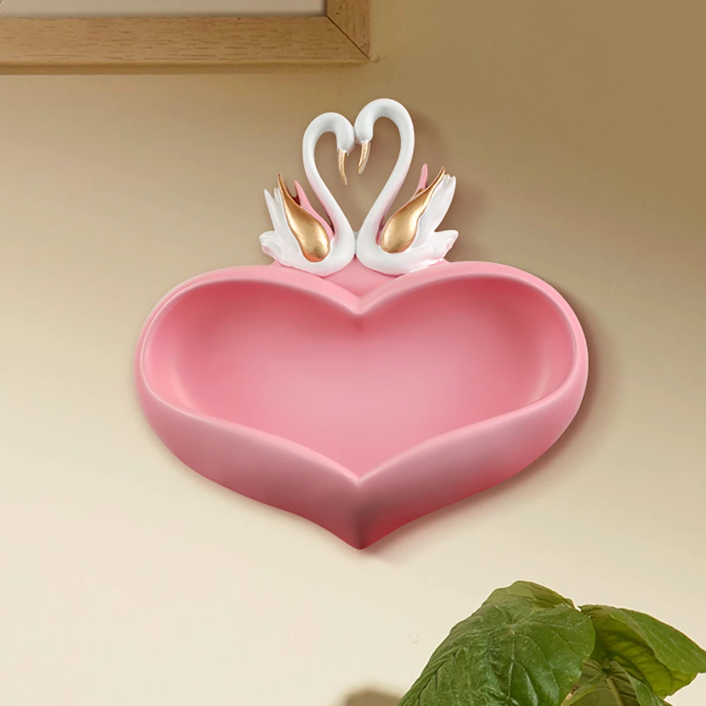 

Heart Shape Resin Figurine Wall Mounted Storage Box For Keys Home Decoration Living Room Decor Bedroom Ornament Wall Decoration