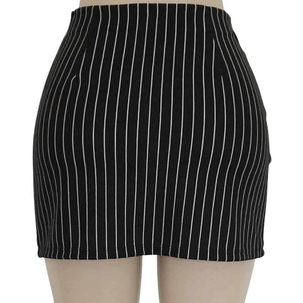 Корейская уличная женская повседневная юбка в полоску стиле ретро модная