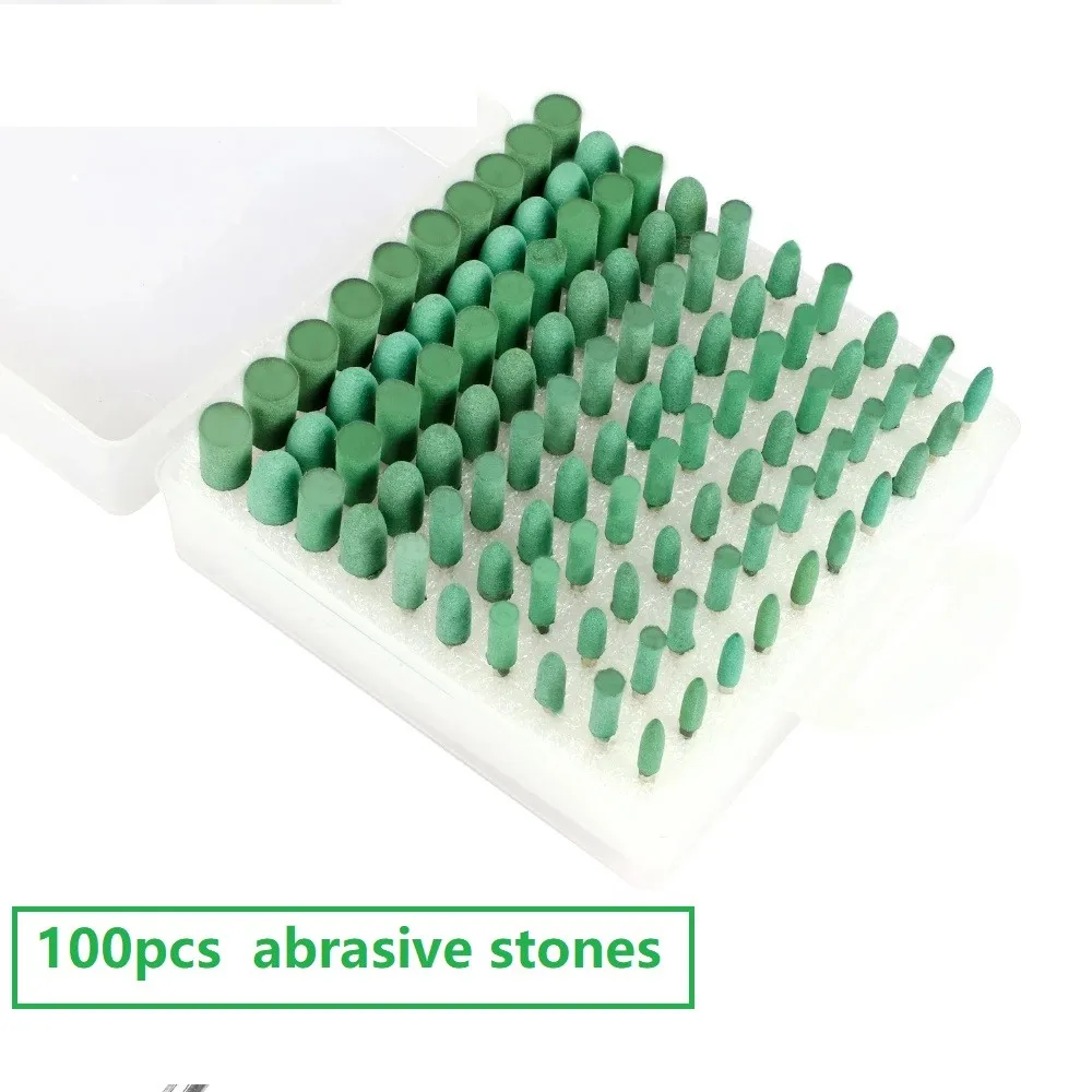 

100pcs Rubber Grinding Wheel Head Set Polishing Wheel 3mm Shank Abrasive Rubber Grinding Head Rotary Tools