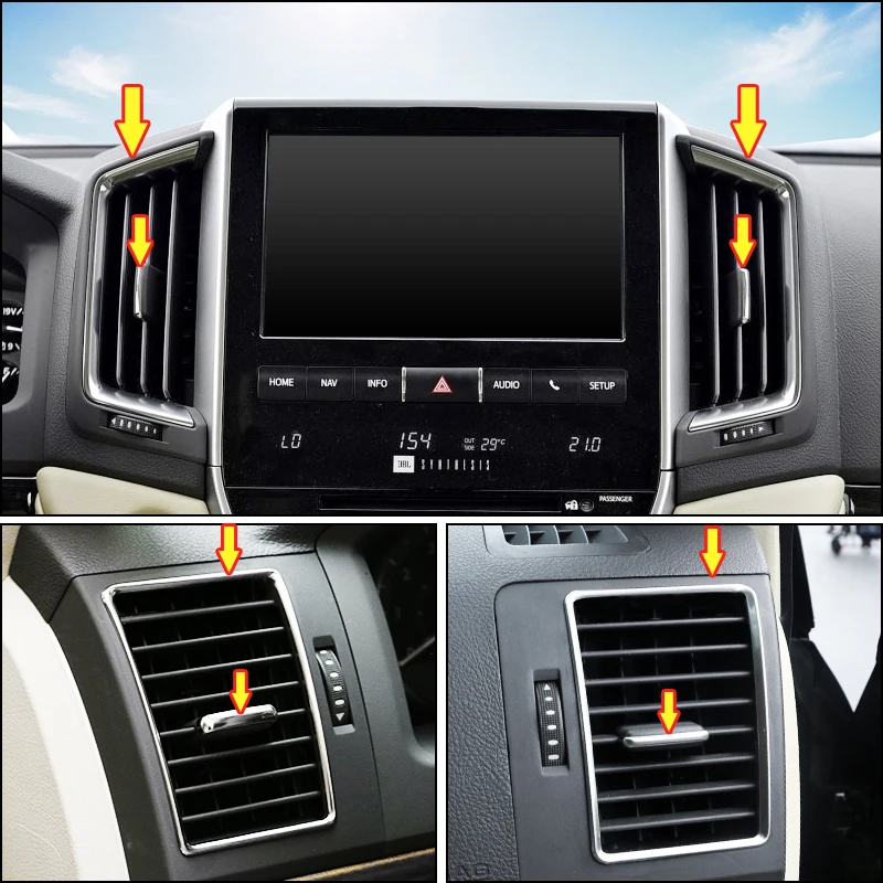 2008-2021 Toyota Land Cruiser 200 J20 J2 украшение для кондиционера воздуховыпускное отверстие