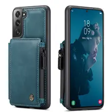 Case For Samsung Galaxy S20 S21 Plus Ultra FE S8 9 10 Plus S10E Zipper Purse Flip Cover Card Slot Stand Full Protective Cover