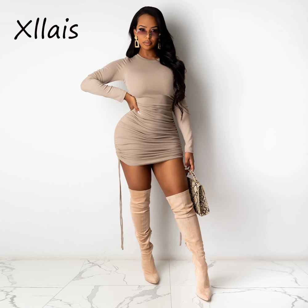 

XLLAIS длинные цельнокроеная одежда с длинным рукавом для маленьких детей, платья с рюшами; Женские пикантные ботинки на шнуровке облегающее М...