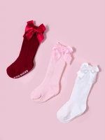 3pairslot little baby girls knee high cute sweet socks spanish autumn winter warm soft fabric sock for kids toddler infant girl