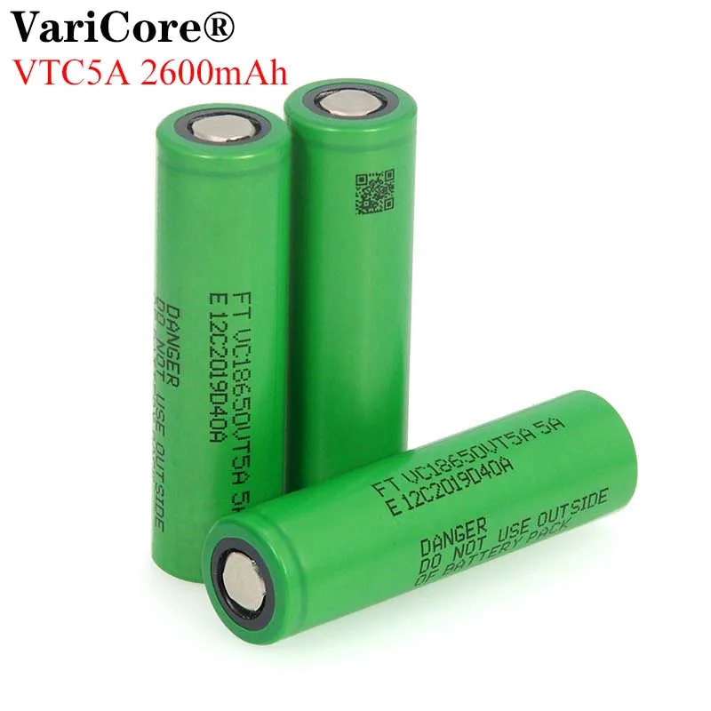 Литиевая батарея VariCore VTC5A 2600 мАч 18650 30A разряд VC18650VTC5A для электронных сигарет |