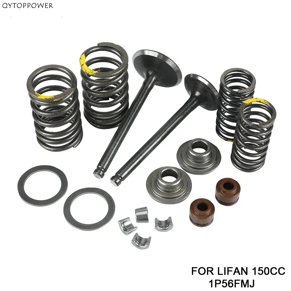 

Motorcycle Intake Exhaust Valve comp Springs Cotter Seal Assy For Lifan 125 140 150cc Horizontal Engines Dirt Pit Bike ATV Quad