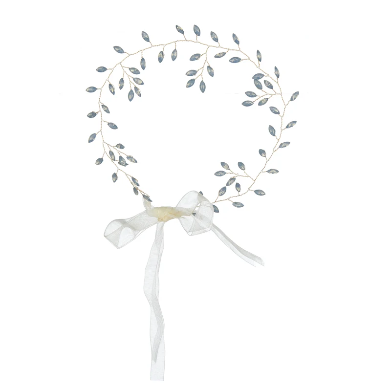 Тиара для невесты с пряжей ободок в форме конского глаза бусинами