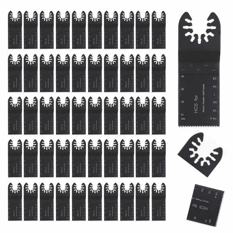 

50Pcs Universal Multi Oscillating Saw Blades for RIDGID CRAFTSMAN BOSCH TCH Renovator Power Cutting Multimaster Woodworking Tool