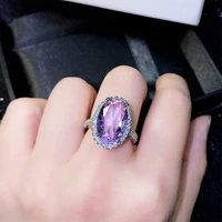 huitan vintage purple cubic zirconia womens rings retro party brilliant accessories luxury female ring anniversary gift jewelry