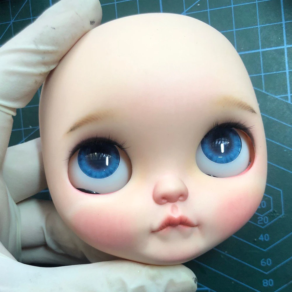 

Blyth Doll Face Plate for diy your blyth makeup Including Back Plate customization doll Nude blyth white skin Life style 6.29.16