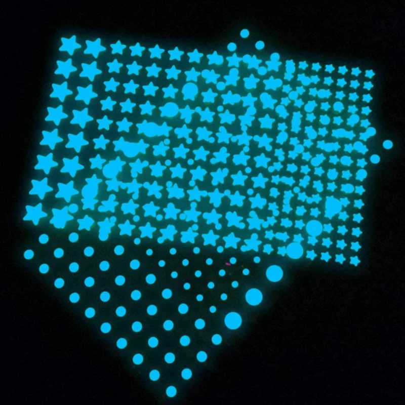 Светящийся потолок со звездами синие наклейки Звездное небо блестящее украшение