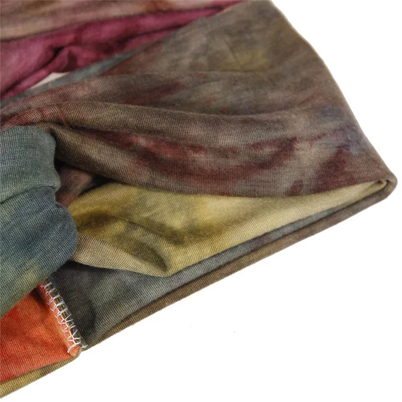 2020 ew elastic sports headband boho lady tie-dye cross hair bandage earband turban headdress fashion winter cotton hairband |