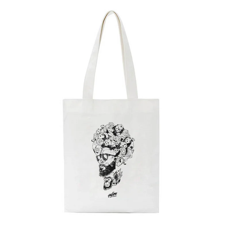 

Hajime MiyaGi Andy Panda print Bag Street Aesthetic Printed Vogue Women Bag Large-capacity Canvas College Cute Harajuku Female