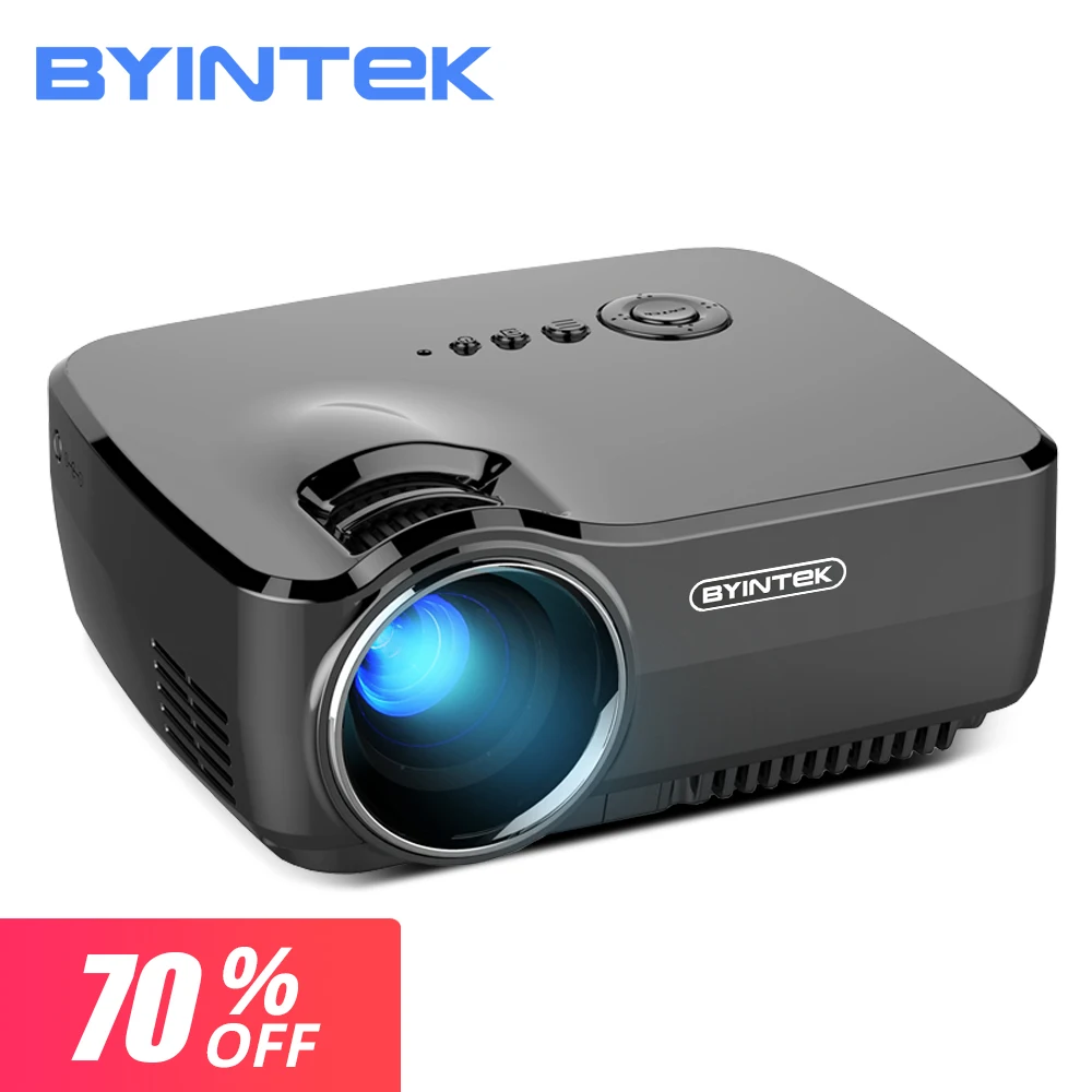 Портативный светодиодный мини кинотеатр BYINTEK SKY GP70 цифровой домашний проектор