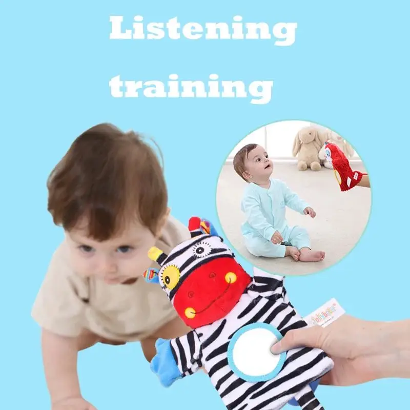 Детские мягкие Мультяшные плюшевая кукла животного погремушка игрушки