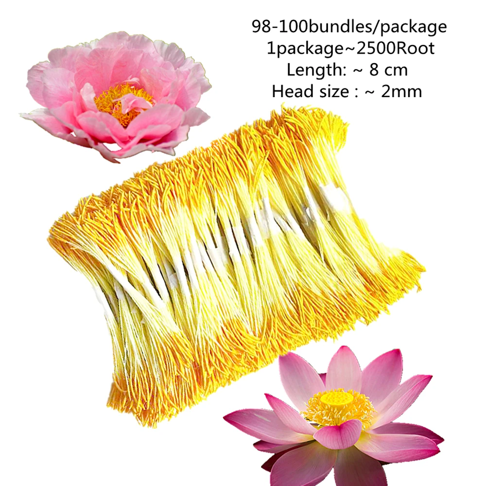 

Artificial Flowers peony Lotus Flower Stamens 2 Bundles Stems Handmade Flowers Pollens Stamens Cherry blossom,Artificial stamen