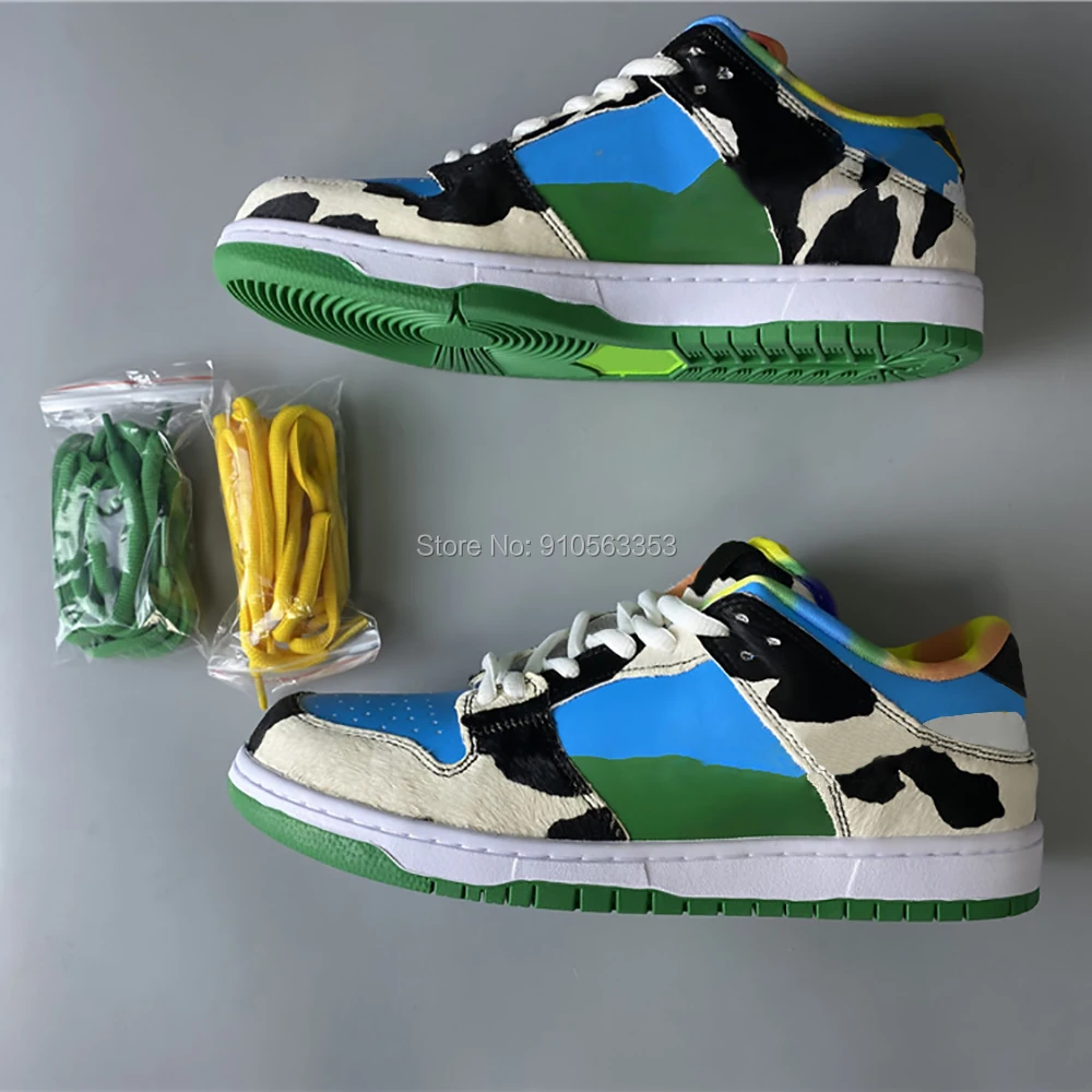2020 newest ice cream Dunks low BEN JERRY CHUNKY DUNKY Black white cow horsehair vamp fashion RUNNING Shoes | Спорт и развлечения