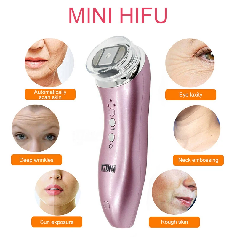 

Ultrasonic Mini Hifu High Intensity Focused Ultrasound Facial Lifting Machine Face Lift RF LED Anti Wrinkle Skin Care Spa Beauty