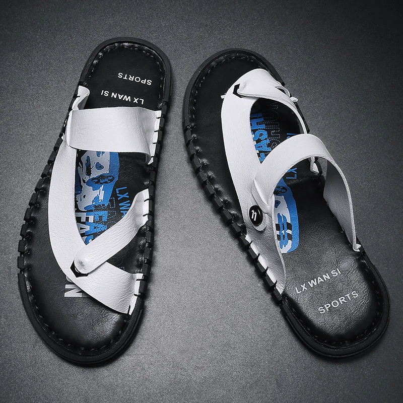 

Sandalias De Verano Para Hombre Sandals Men Summer Sandale Homme Cuir Beach Slippers Couple Wear Flip Flops Sandalia Rasteira